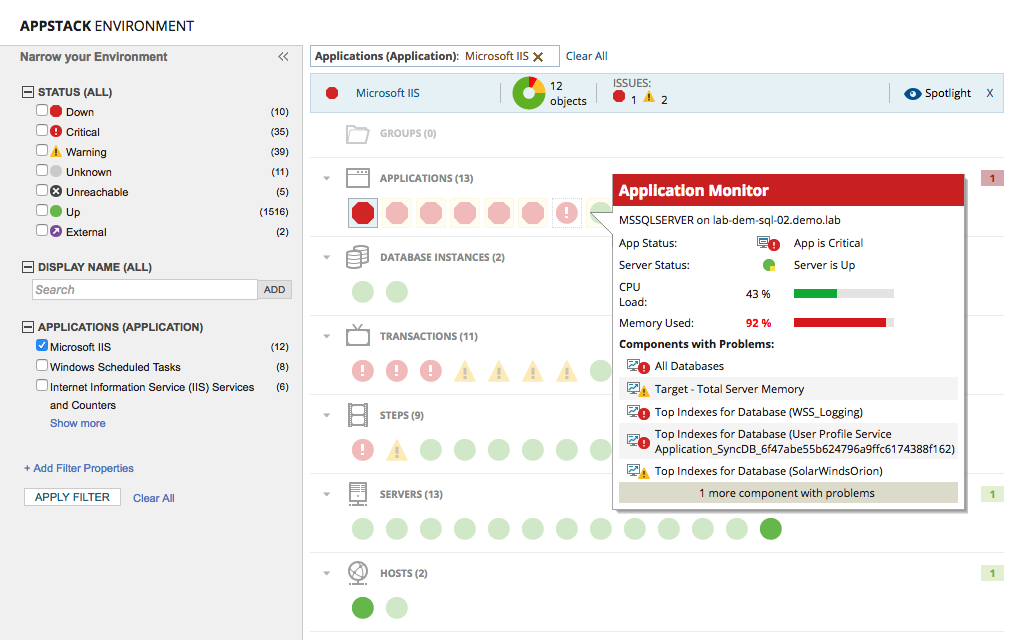 screenshot of Hybrid Cloud Observability
